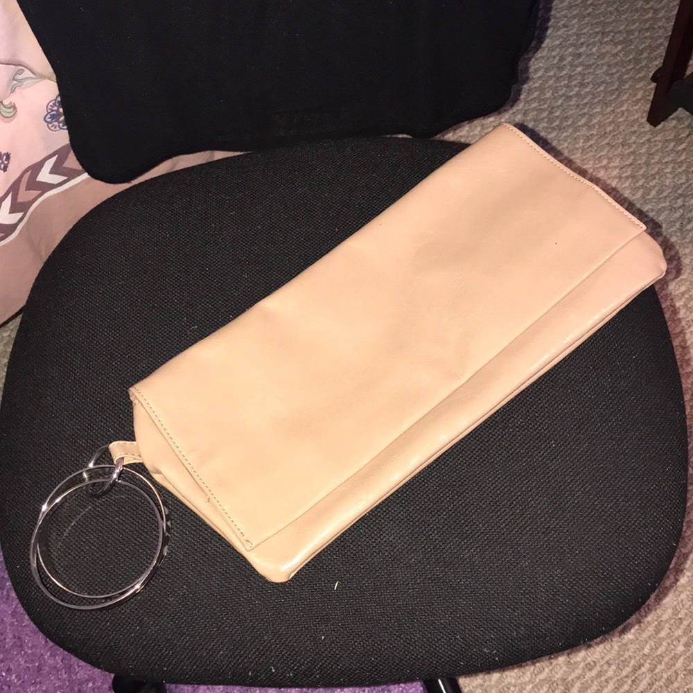 Tan New York & Company Clutch/Wristlet.